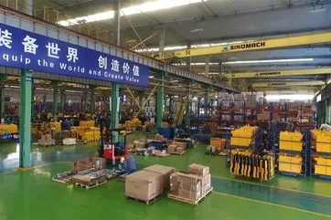 Linha de montagem de escavadeiras