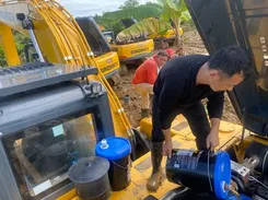 Serviços de reparo no local no exterior