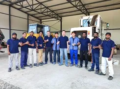 Serviços de reparo no local no exterior